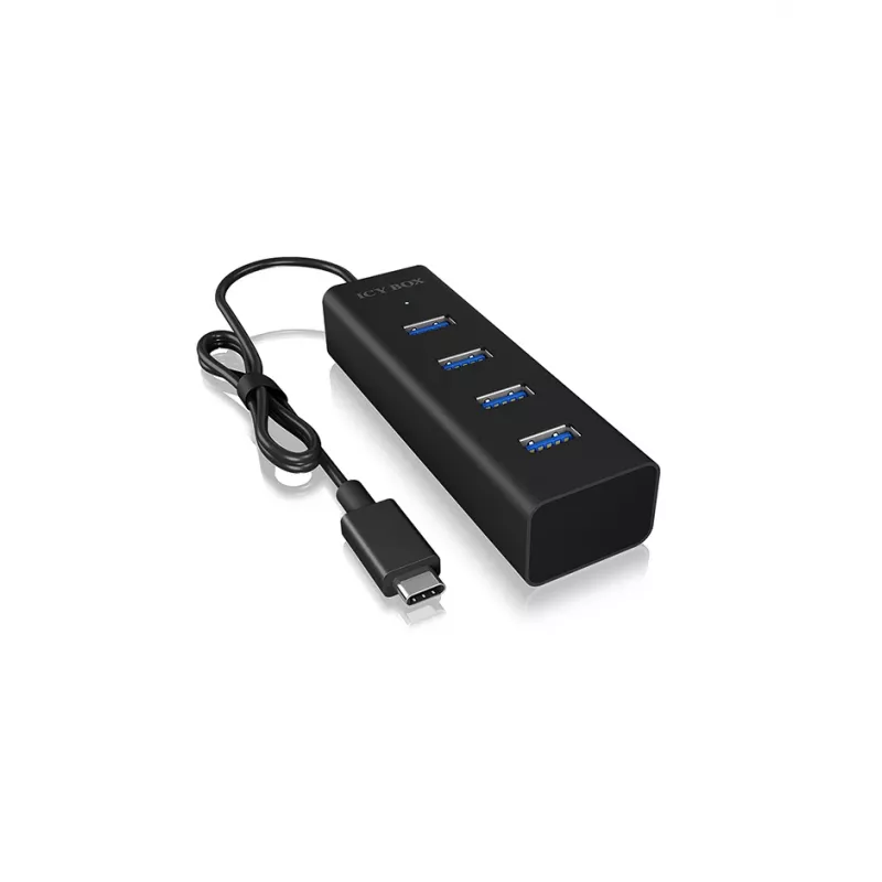 ICY BOX IB-HUB1409-C3 USB 3.2 Gen 1 (3.1 Gen 1) Type-C 5000 Mbit/s musta