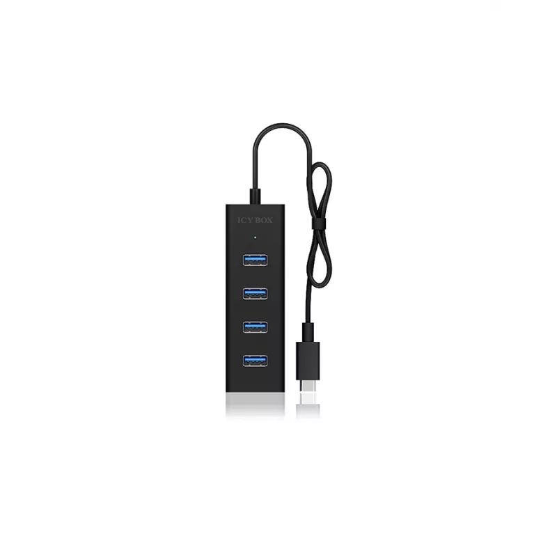 ICY BOX IB-HUB1409-C3 USB 3.2 Gen 1 (3.1 Gen 1) Type-C 5000 Mbit/s musta