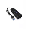 ICY BOX IB-HUB1409-U3 USB 3.2 Gen 1 (3.1 Gen 1) Type-A 5000 Mbit/s musta