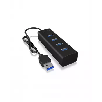 ICY BOX IB-HUB1409-U3 USB 3.2 Gen 1 (3.1 Gen 1) Type-A 5000 Mbit/s musta