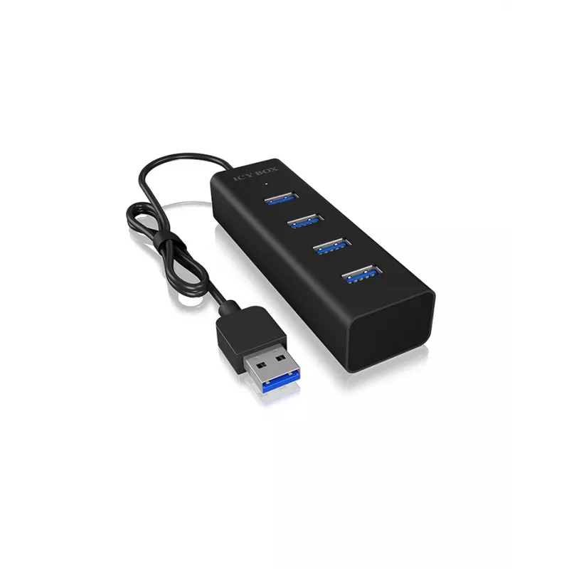 ICY BOX IB-HUB1409-U3 USB 3.2 Gen 1 (3.1 Gen 1) Type-A 5000 Mbit/s musta