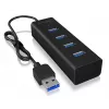 ICY BOX IB-HUB1409-U3 USB 3.2 Gen 1 (3.1 Gen 1) Type-A 5000 Mbit/s musta