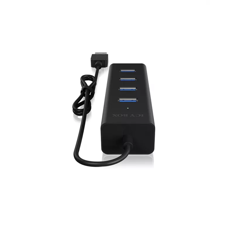 ICY BOX IB-HUB1409-U3 USB 3.2 Gen 1 (3.1 Gen 1) Type-A 5000 Mbit/s musta