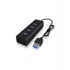 ICY BOX IB-HUB1409-U3 USB 3.2 Gen 1 (3.1 Gen 1) Type-A 5000 Mbit/s musta