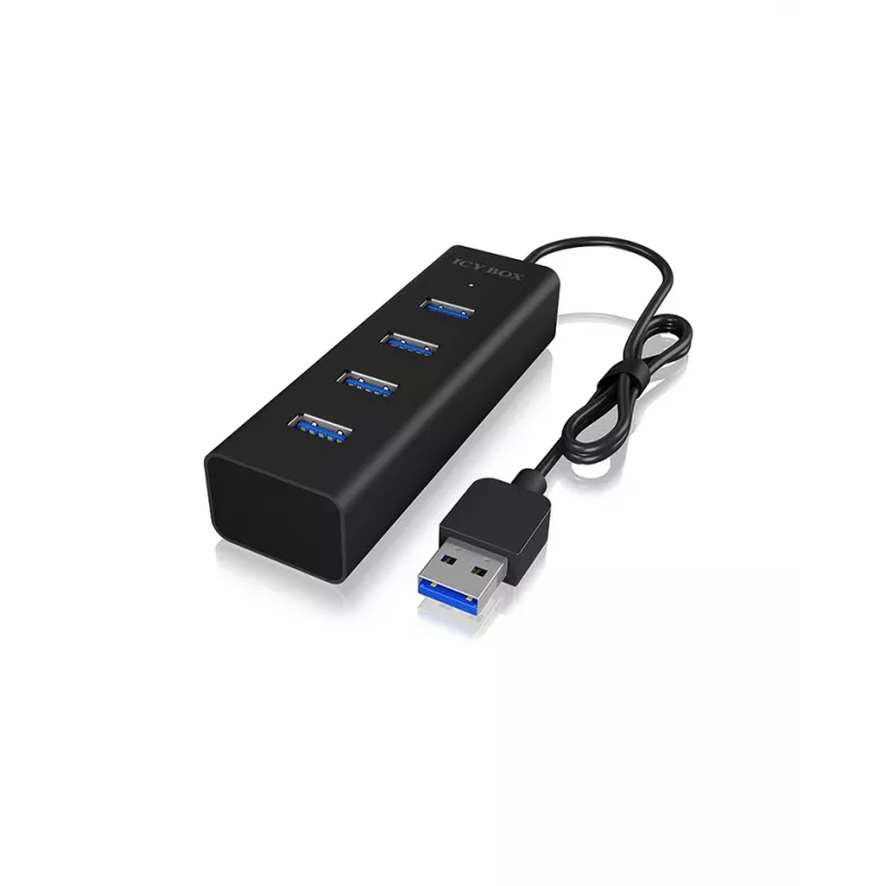 ICY BOX IB-HUB1409-U3 USB 3.2 Gen 1 (3.1 Gen 1) Type-A 5000 Mbit/s musta