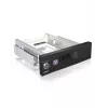 ICY BOX IB-168SK-B kelkaton siirrettävä asemakehys 3,5″ SATA-kiintolevylle, 5,25″ (13,3 cm) paikkaan, lukolla, musta