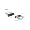 ICY BOX IB-168SK-B kelkaton siirrettävä asemakehys 3,5″ SATA-kiintolevylle, 5,25″ (13,3 cm) paikkaan, lukolla, musta