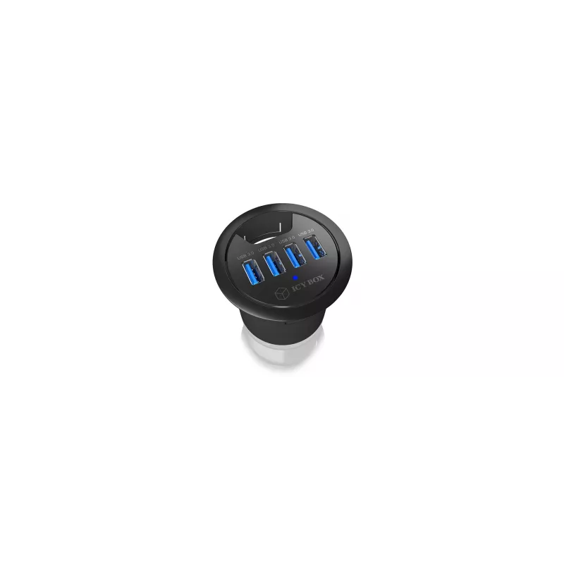 ICY BOX IB-HUB1403 USB 3.2 Gen 1 (3.1 Gen 1) Type-A 5000 Mbit/s musta
