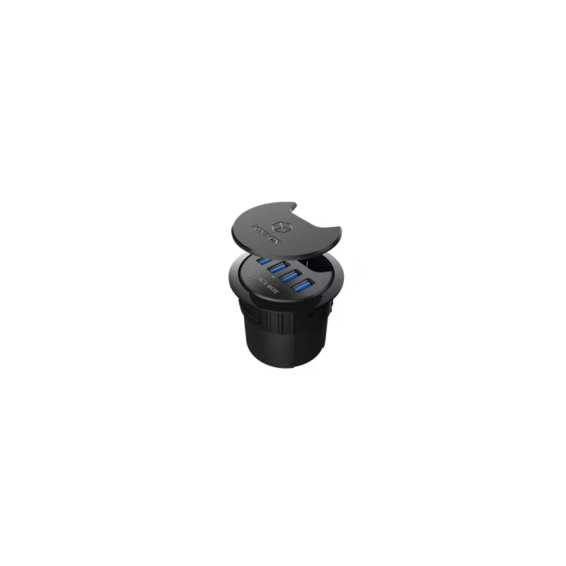ICY BOX IB-HUB1403 USB 3.2 Gen 1 (3.1 Gen 1) Type-A 5000 Mbit/s musta