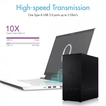 ICY BOX IB-RD3621U3 HDD/SSD-kotelo musta 3,5