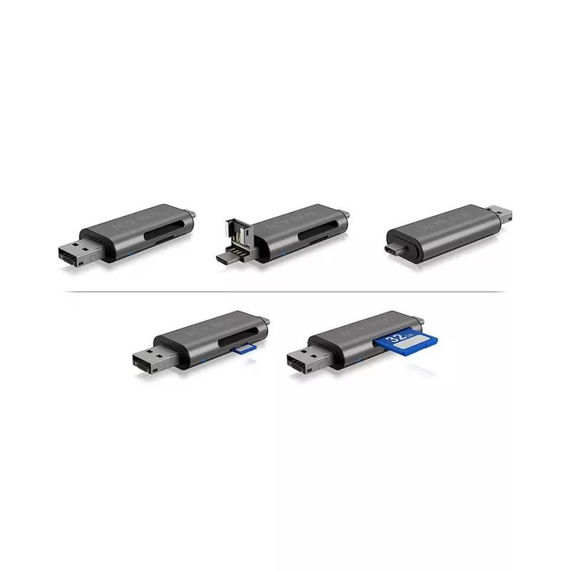 ICY BOX IB-CR200-C kortinlukija USB 2.0 musta