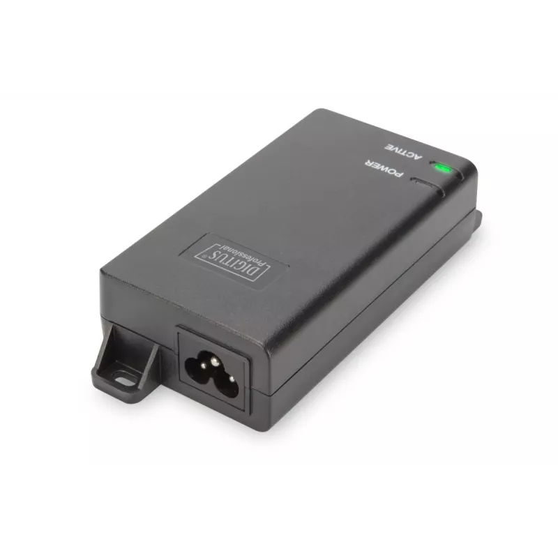 DIGITUS PoE+-injektori, 802.3at 10/100/1000 Mbps lähtö max. 48V, 30W