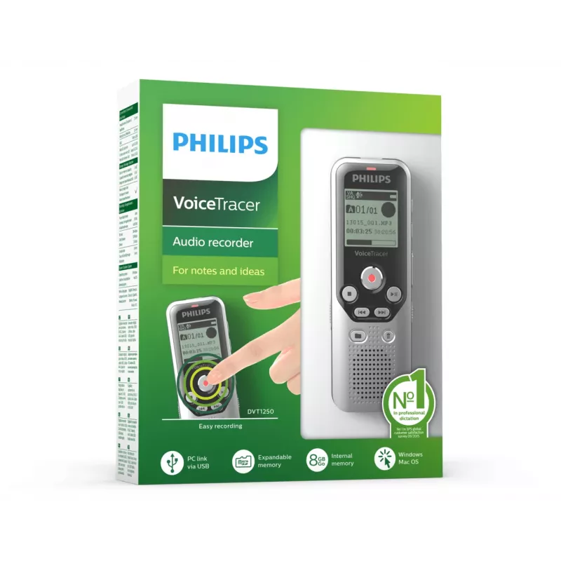 Philips DVT1250 sanelulaite sisäinen muisti & flash-kortti musta, harmaa