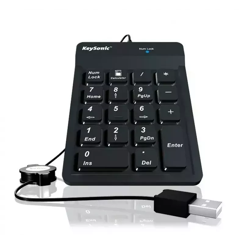 KeySonic ACK-118BK numeronäppäimistö universaali USB musta
