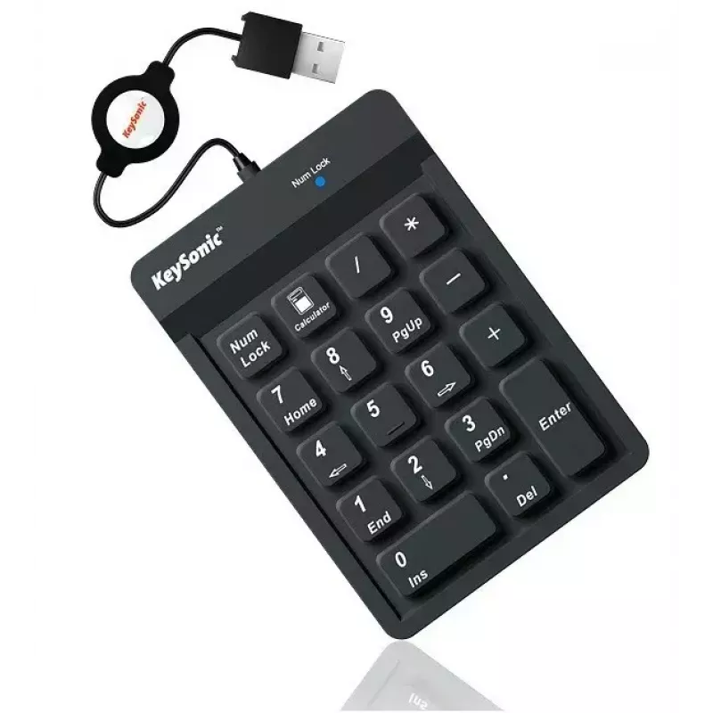 KeySonic ACK-118BK numeronäppäimistö universaali USB musta