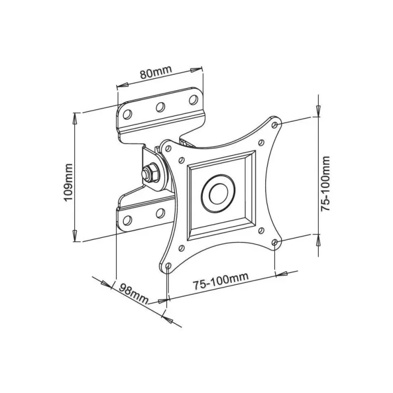 Techly seinäteline LCD LED 13–30