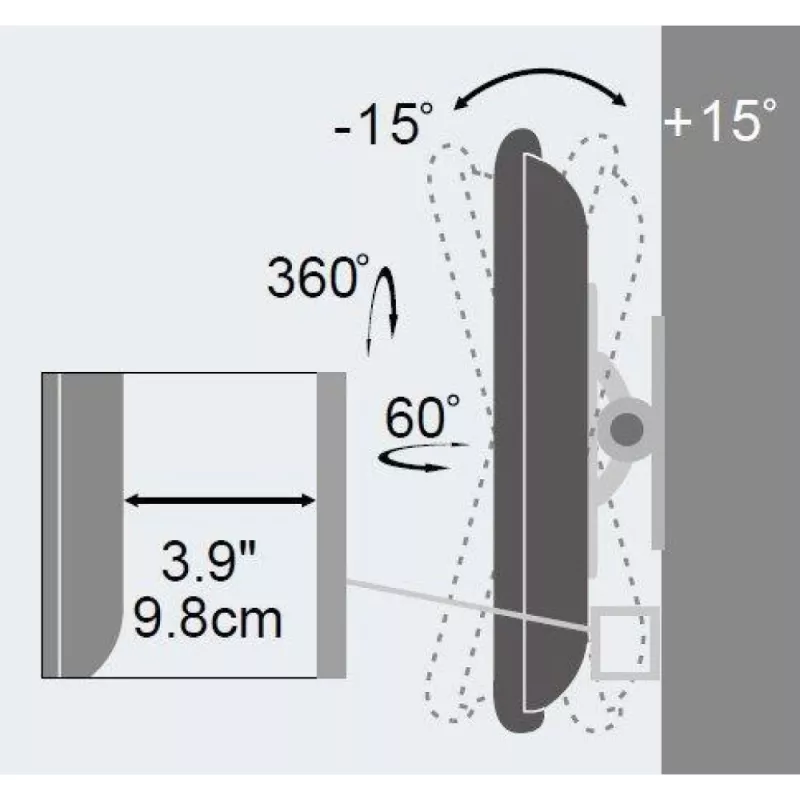 Techly seinäteline LCD LED 13–30