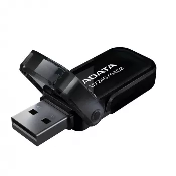 USB-muistitikku ADATA USB Type-A 2.0 64 GB UV240, musta, hattumallinen