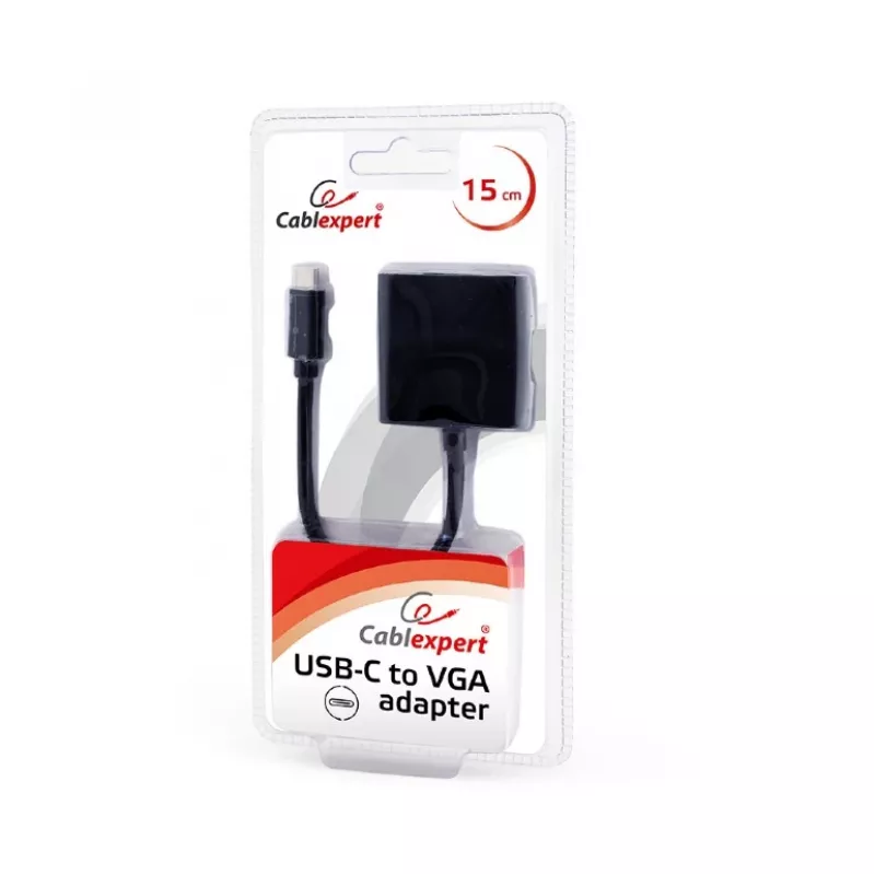 GEMBIRD USB-C–VGA-sovitin, musta