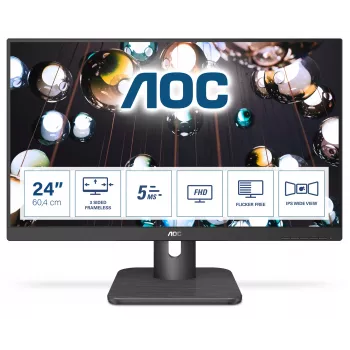 AOC E1 24E1Q tietokonenäyttö 60,5 cm (23,8 tuumaa) 1920 x 1080 pikseliä Full HD LED musta