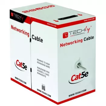 Techly ITP8-FLU-0305 verkkokaapeli harmaa 305 m Cat5e U/UTP (UTP)