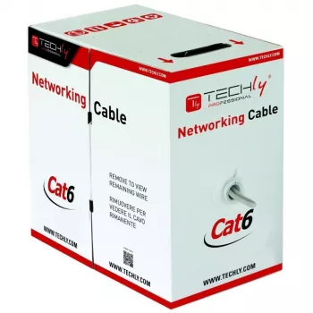 Techly ITP9-FLU-0305 verkkokaapeli harmaa 305 m Cat6 U/UTP (UTP)