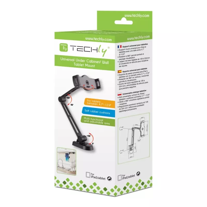 Techly ICA-TBL 2802 teline passiivinen teline tabletille/UMPC:lle musta