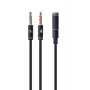 Äänisovitin Gembird CCA-418M 3,5 mm liitäntä 2×3,5 mm pistokkeeseen, 0,2 m, musta