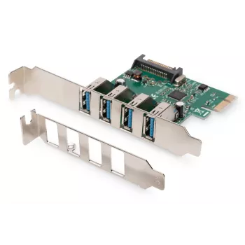DIGITUS USB 3.0, 4 porttia, PCI Express -laajennuskortti 4 porttia A/F ulkoinen, VL805-piirisarja