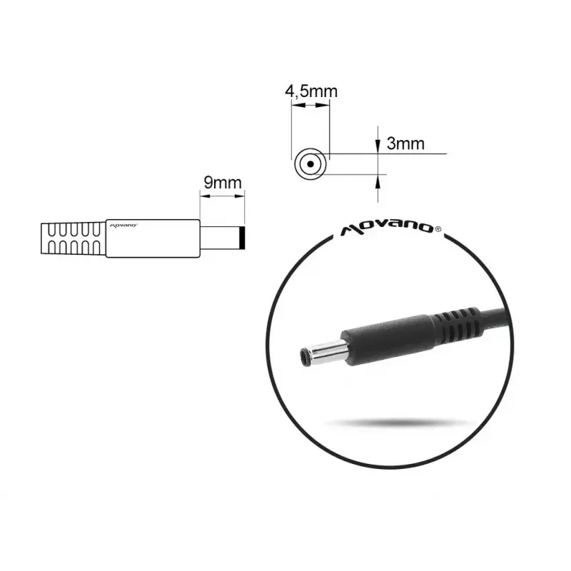 MITSU virtalähde 5ZM018 19,5V 3,34A 4,5×3,0 mm liittimellä Dell