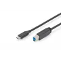 DIGITUS ASSMANN USB Type-C liitäntäkaapeli, Type-C - B M/M, 2m 3A, 5GB versio musta