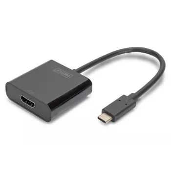 DIGITUS USB Type-C - HDMI-adapteri, 4K/30Hz kaapelin pituus: 20cm musta