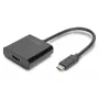 DIGITUS USB-C–HDMI-sovitin, 4K, 0,15 m, musta
