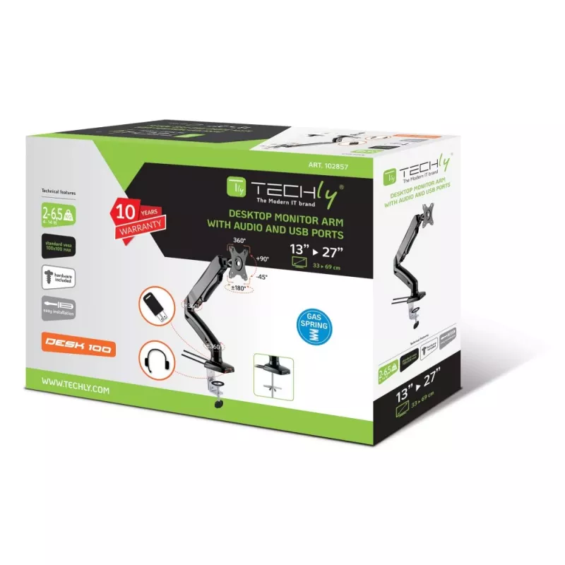 Techly ICA-LCD 514 näyttöteline / jalusta 68,6 cm (27