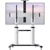 Techly ICA-TR24 liikuteltava TV-teline, 60–100 tuumaa, 100 kg, hyllyillä