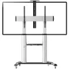 Techly ICA-TR24 liikuteltava TV-teline, 60–100 tuumaa, 100 kg, hyllyillä