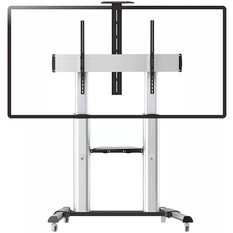 Techly ICA-TR24 liikuteltava TV-teline, 60–100 tuumaa, 100 kg, hyllyillä