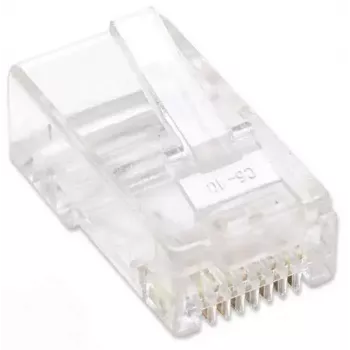 Intellinet RJ45-modulaariliitin, Cat5e, UTP, 3-kärkinen, täytelangalle, 15 µ kullatut kontaktit, 100 kpl:n pakkaus
