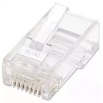 Intellinet RJ45-modulaariliitin, Cat5e, UTP, 3-kärkinen, täytelangalle, 15 µ kullatut kontaktit, 100 kpl:n pakkaus