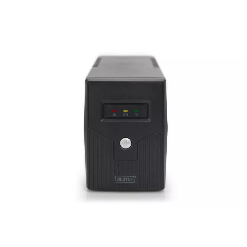 DIGITUS Line-Interact. UPS-virtalähde 600 VA/360W 12V/7Ah x1 2x CEE7/7 AVR LED DP