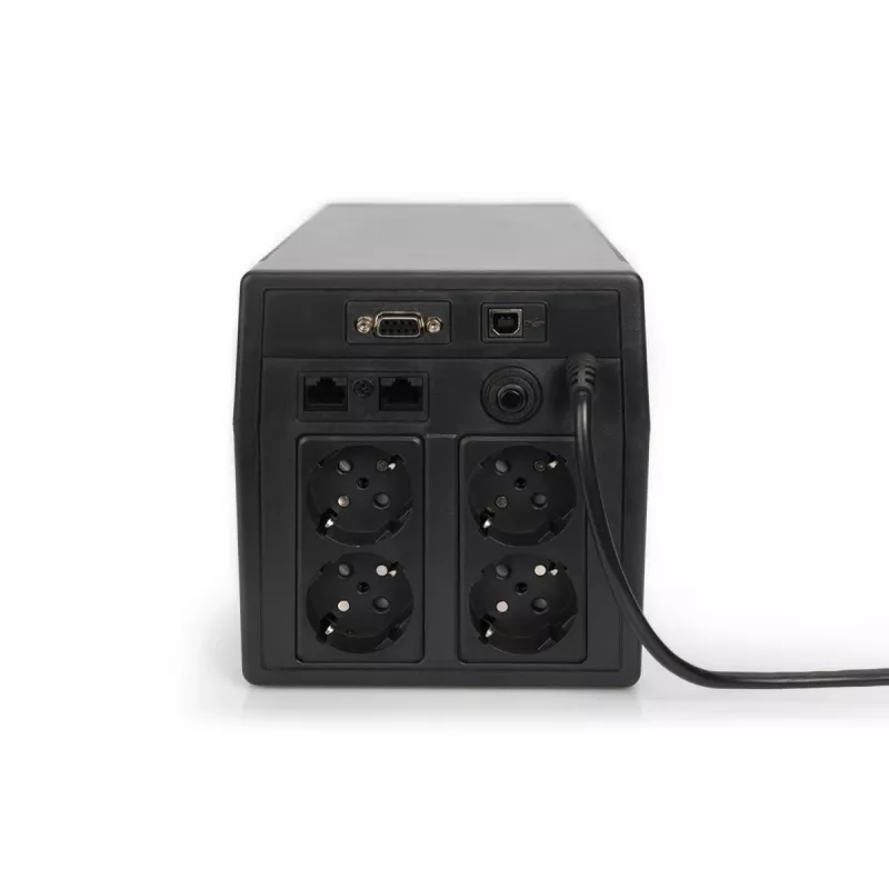 DIGITUS Line-Interact. UPS 1000 VA/600 W 12 V/7 Ah x2 4x CEE7/7 AVR USB