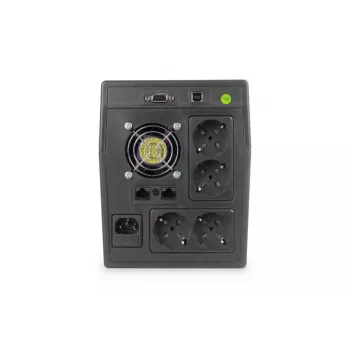 DIGITUS Line-Interact. UPS 1500 VA/900 W 12 V/9 Ah x2 4x CEE7/7 AVR USB