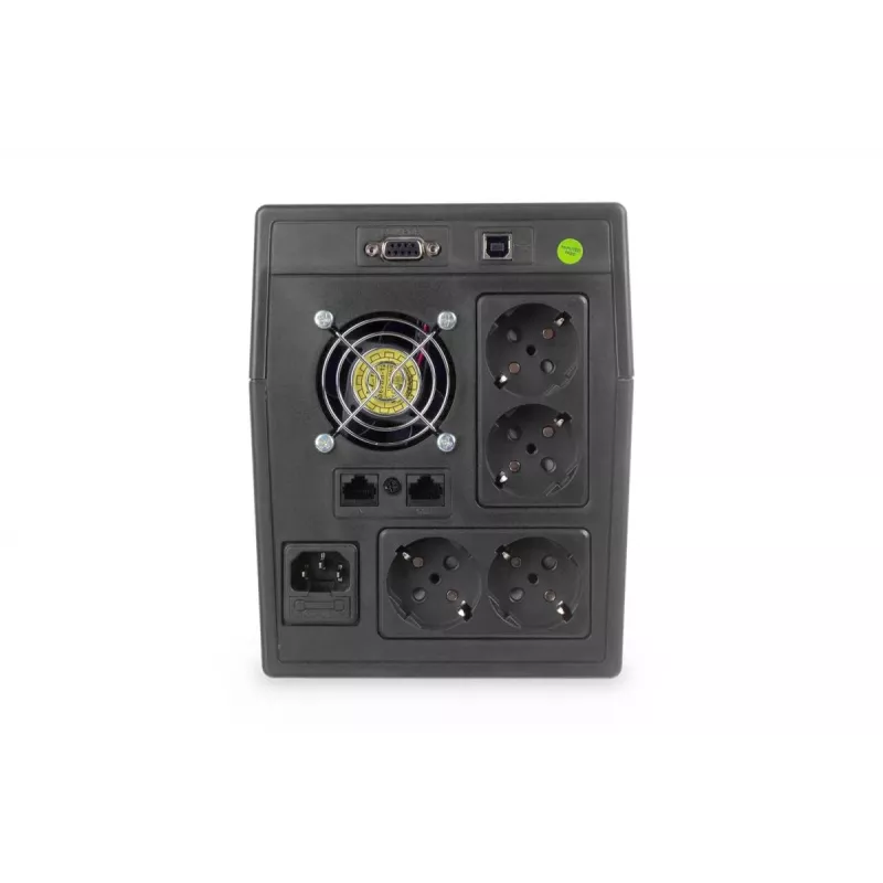 DIGITUS Line-Interact. UPS 1500 VA/900 W 12 V/9 Ah x2 4x CEE7/7 AVR USB