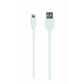 GEMBIRD USB - 8-pin lataus- ja datakaapeli, 1 m – valkoinen