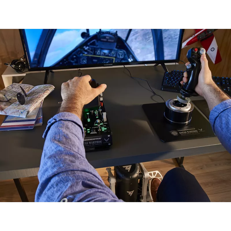 Thrustmaster TPR Rudder musta, hopea USB lentosimulaattori analoginen PC
