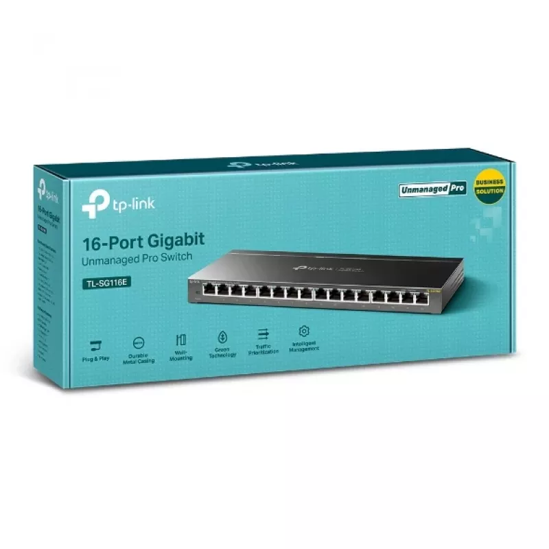 Hallitsematon kytkin TP-Link TL-SG116E 16-porttinen Gigabit