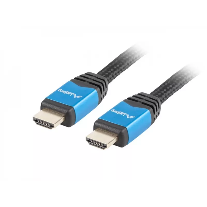 Lanberg CA-HDMI-20CU-0018-BL Premium HDMI-kaapeli U/U, HDMI 2.0, 1,8 m, 4K, Ethernet-tuella, musta