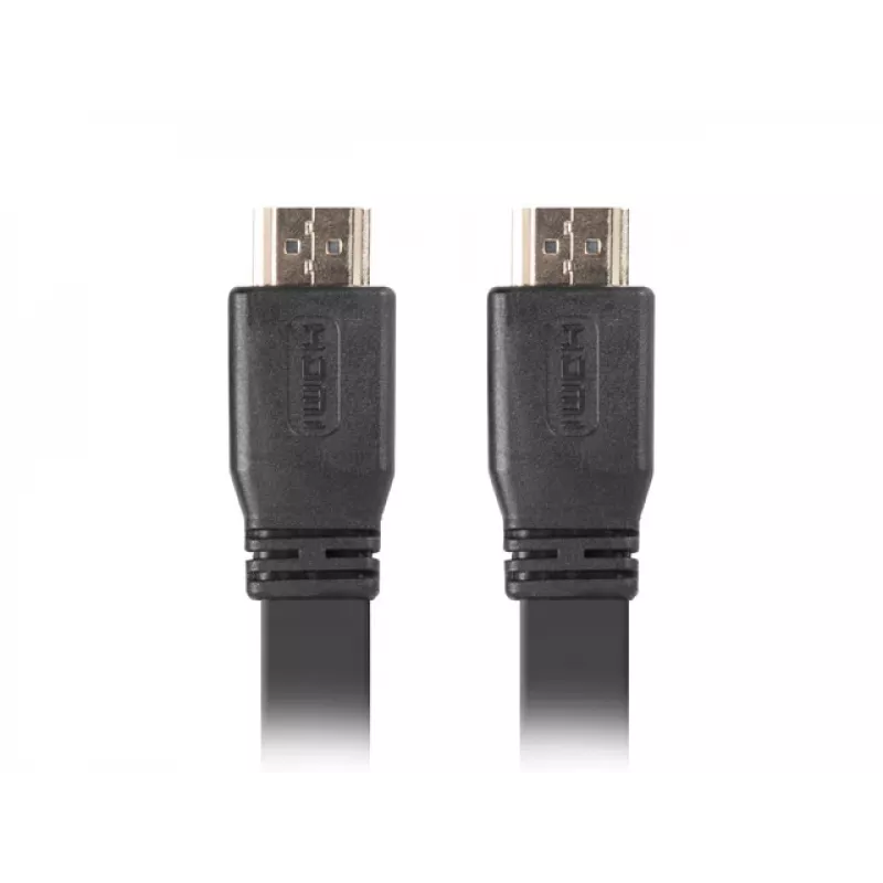 LANBERG HDMI-kaapeli - uros/uros v2.0 4k litteä - 5 m musta