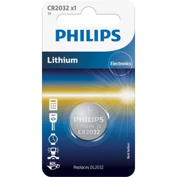 Philips Minicells paristo CR2032/01B, kertakäyttöparisto, CR2032, litium, 3 V, 1 kpl, 10 vuotta