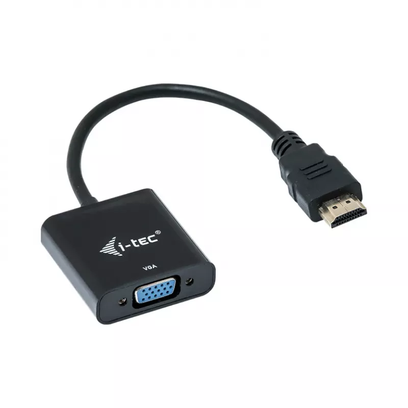 i-tec HDMI–VGA-kaapeliadapteri, 0,15 m, HDMI, VGA, uros, naaras, 1920 × 1080 pikseliä